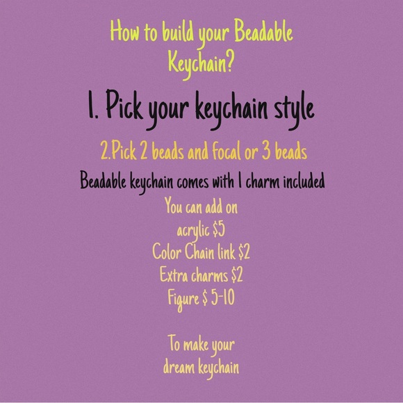 Beadable keychain - Picture 2 of 4